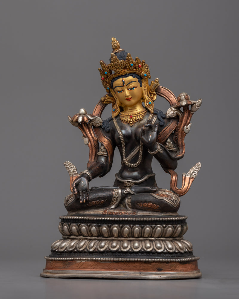 Experience the White Tara benefits | Our Exquisite Gold Gilded Statue