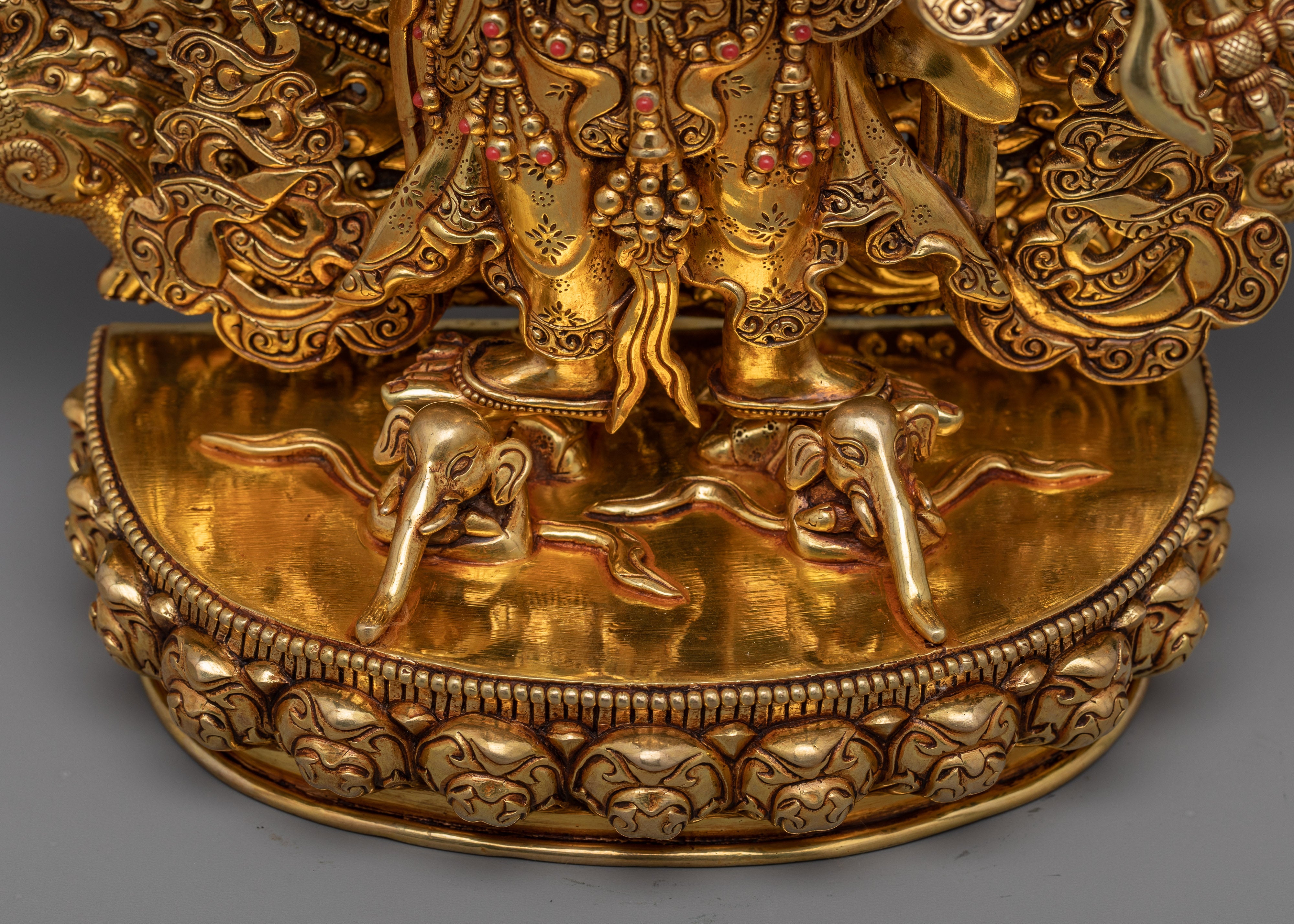 Enrich Your White Mahakala Sadhana | Our Majestic 24k Gold Gilded Statue