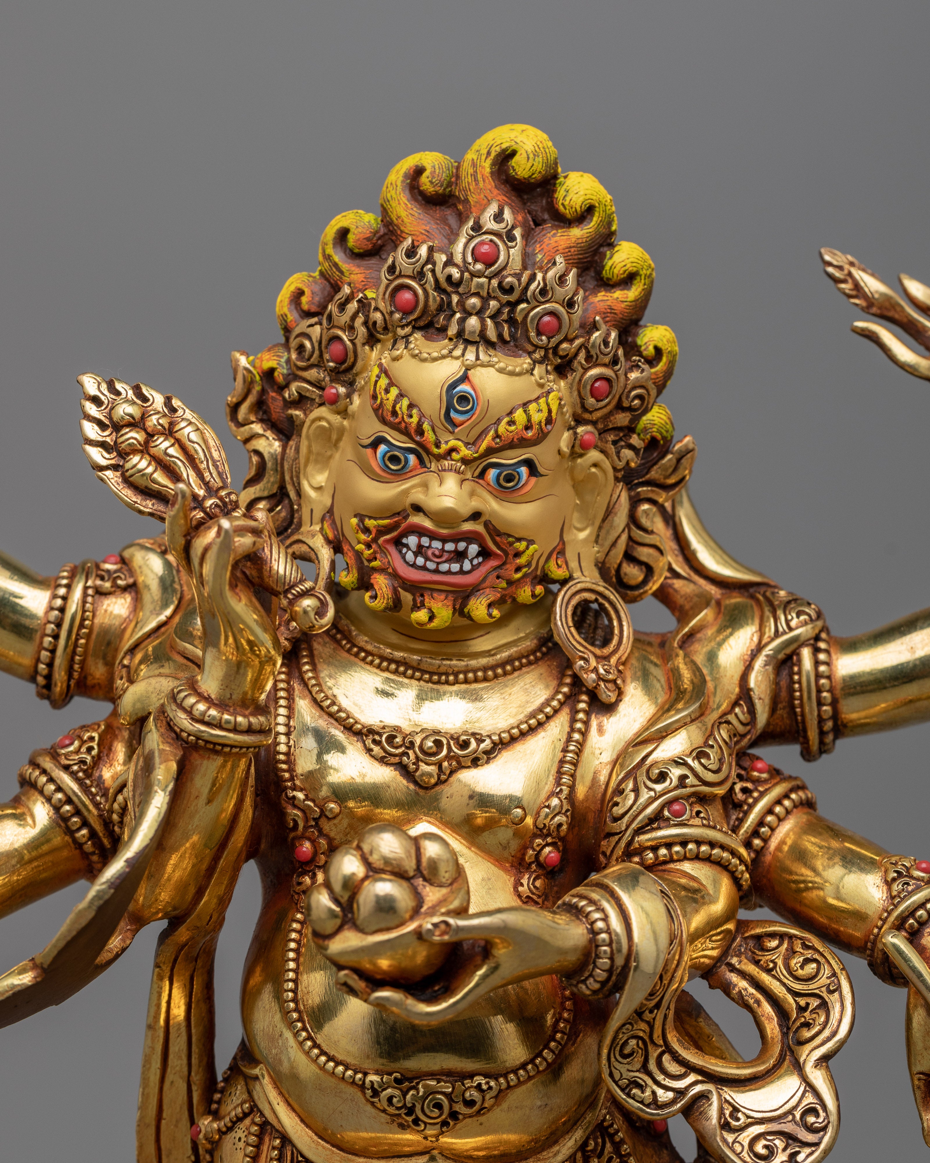 Enrich Your White Mahakala Sadhana | Our Majestic 24k Gold Gilded Statue