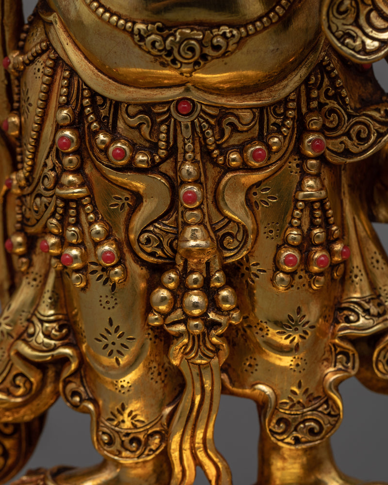 Enrich Your White Mahakala Sadhana | Our Majestic 24k Gold Gilded Statue
