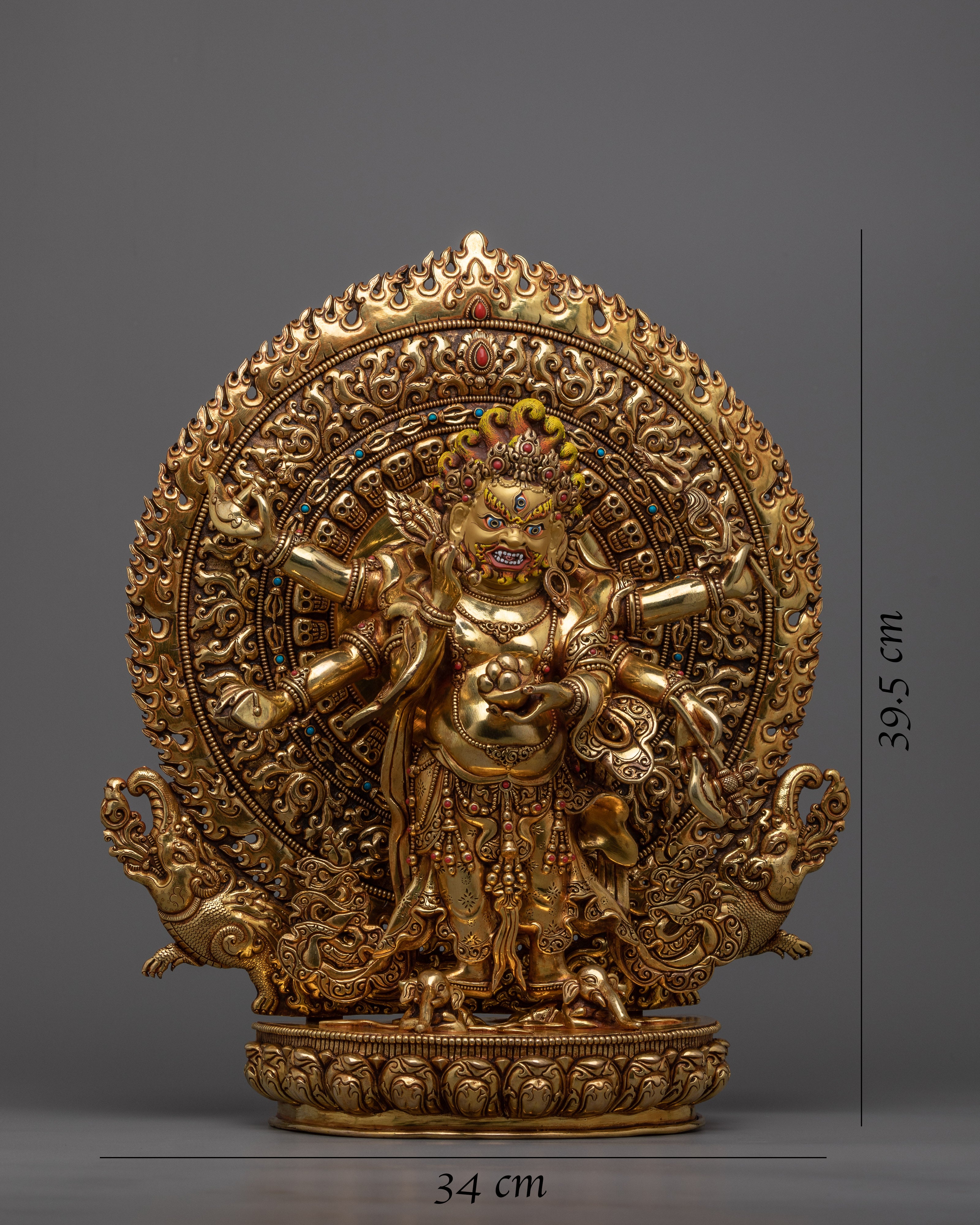 Enrich Your White Mahakala Sadhana | Our Majestic 24k Gold Gilded Statue