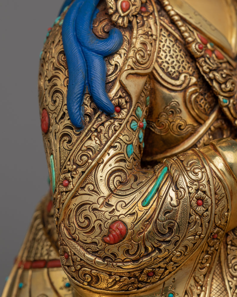 Our Guru Orgyen Norla Buddhist Statue | Himalayan Gold Gilded Art