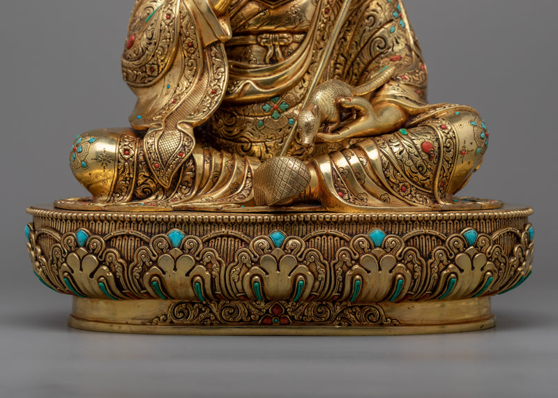 Our Guru Orgyen Norla Buddhist Statue | Himalayan Gold Gilded Art