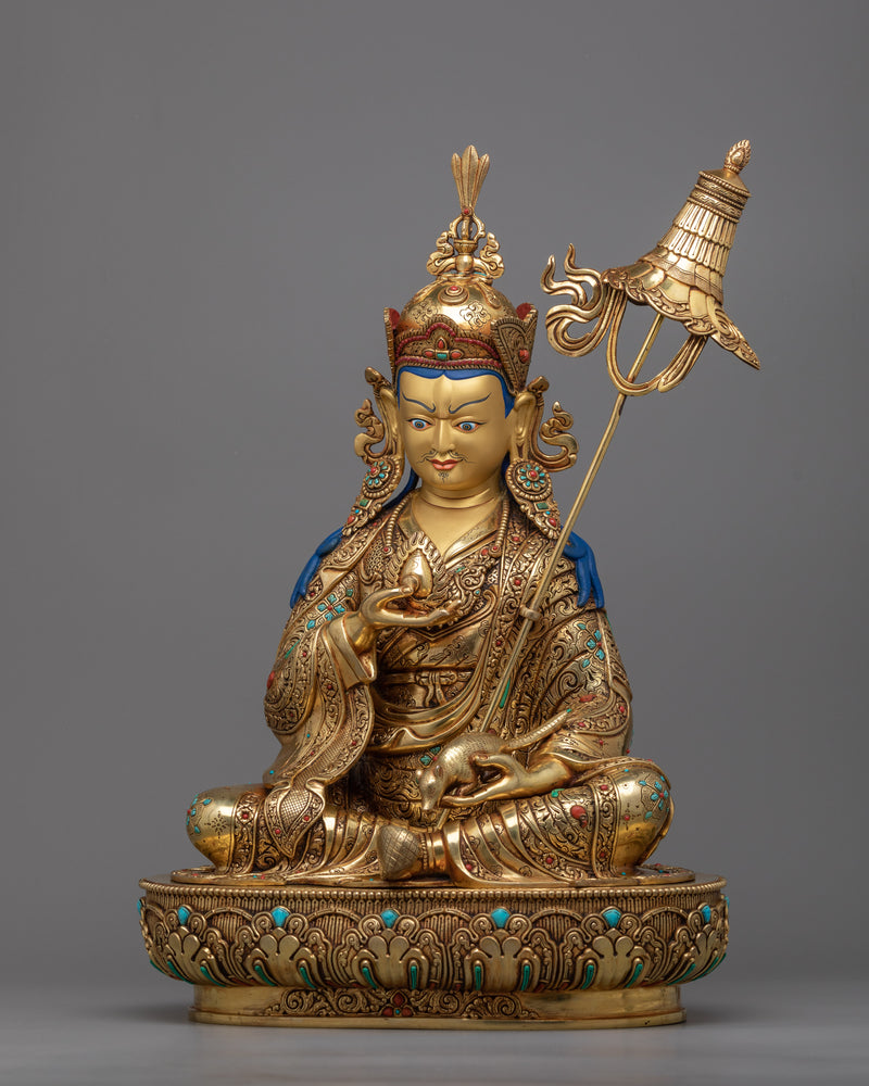 Our Guru Orgyen Norla Buddhist Statue | Himalayan Gold Gilded Art