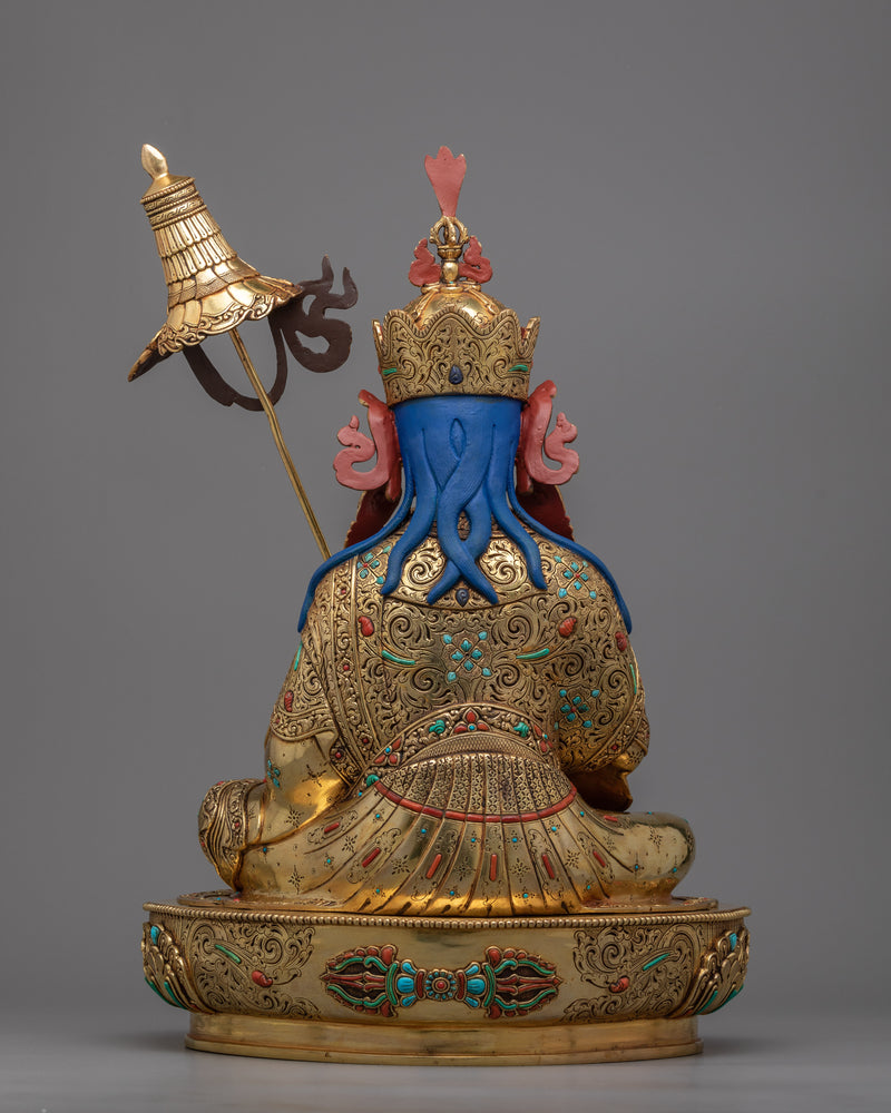 Our Guru Orgyen Norla Buddhist Statue | Himalayan Gold Gilded Art