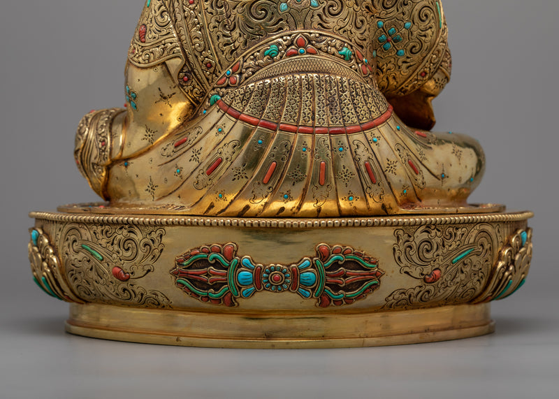 Our Guru Orgyen Norla Buddhist Statue | Himalayan Gold Gilded Art