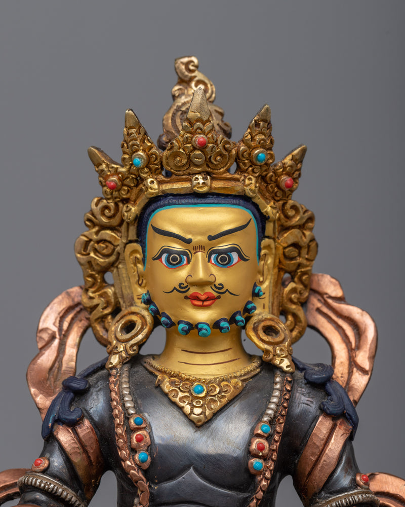 Djambala Gold Powdered Statue | The Wealth Deity in Compact Elegance