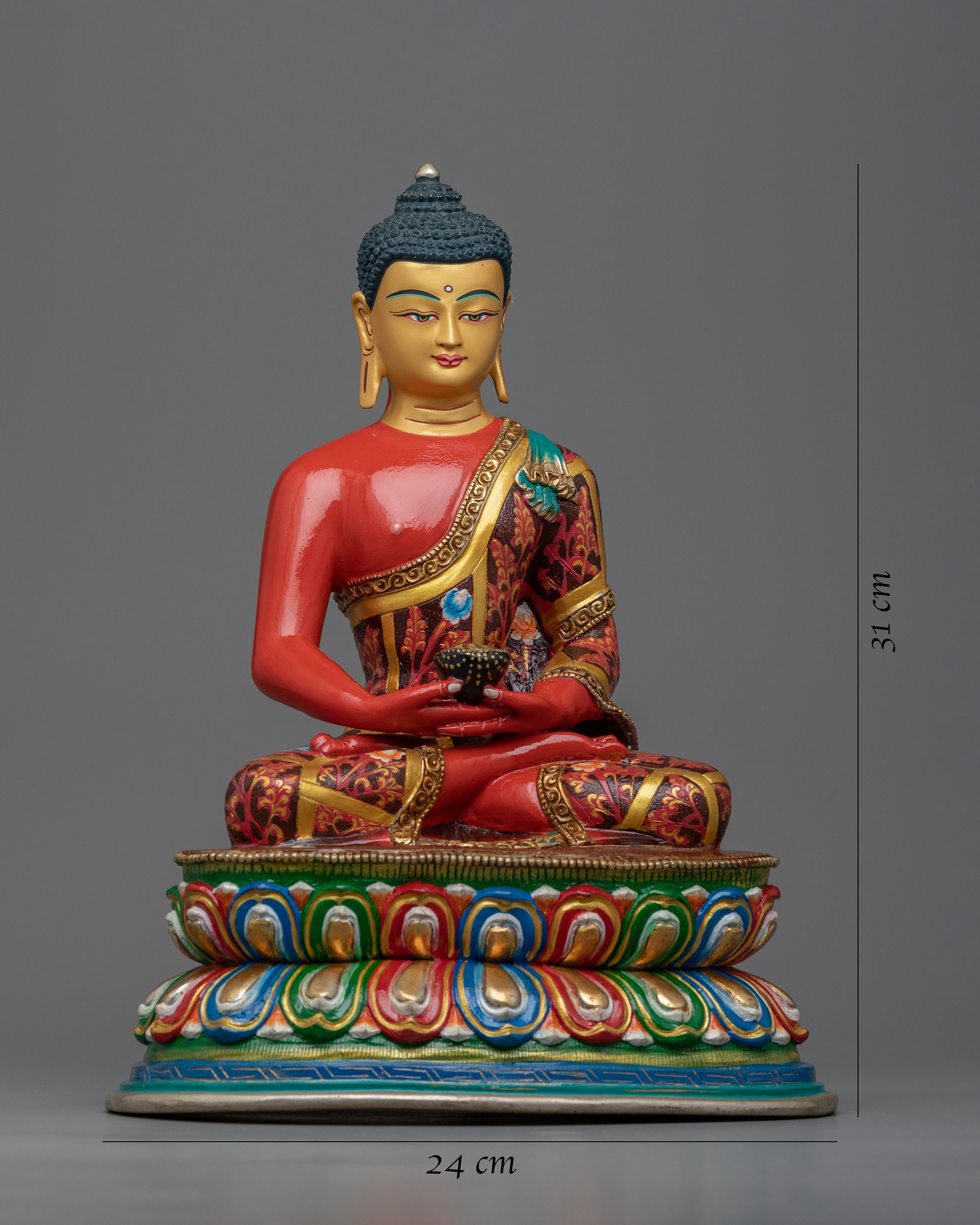 Amitabha Buddha Statue "The Red Buddha" | Exquisite Nepalese Craftsmanship