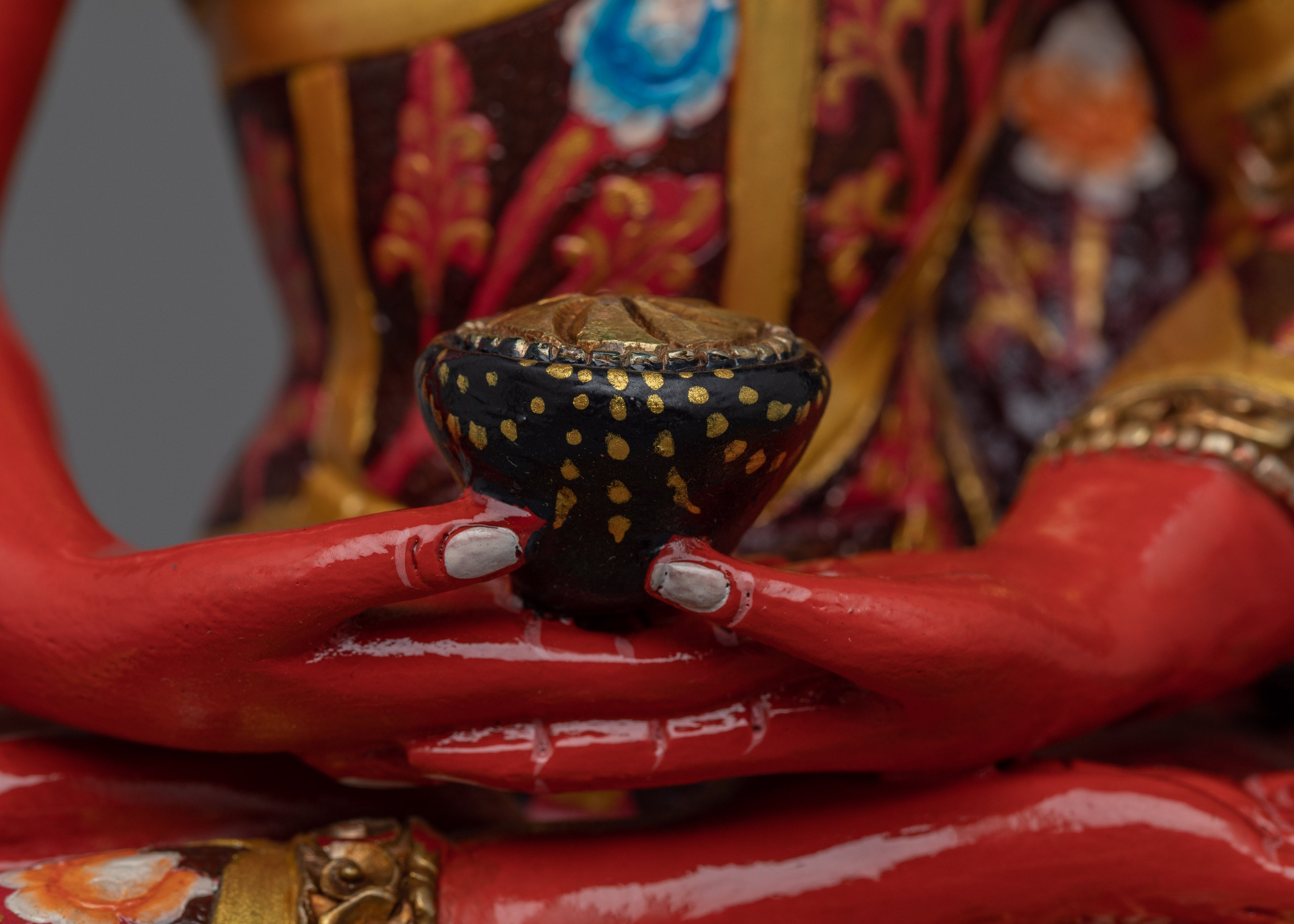 Amitabha Buddha Statue "The Red Buddha" | Exquisite Nepalese Craftsmanship