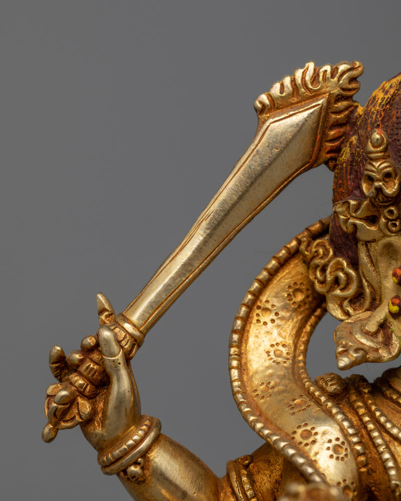 Harness Power with Our 4 Armed Mahakala Sadhana Statue | Himalayan Artwork