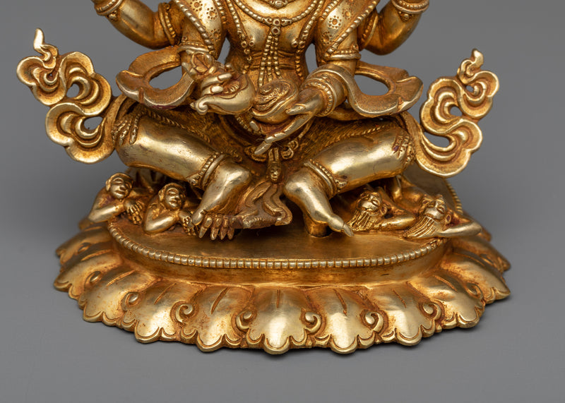 Harness Power with Our 4 Armed Mahakala Sadhana Statue | Himalayan Artwork