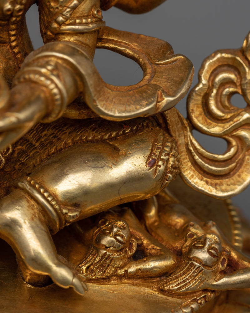 Harness Power with Our 4 Armed Mahakala Sadhana Statue | Himalayan Artwork