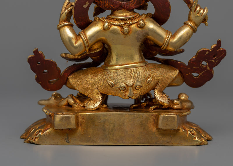 Harness Power with Our 4 Armed Mahakala Sadhana Statue | Himalayan Artwork