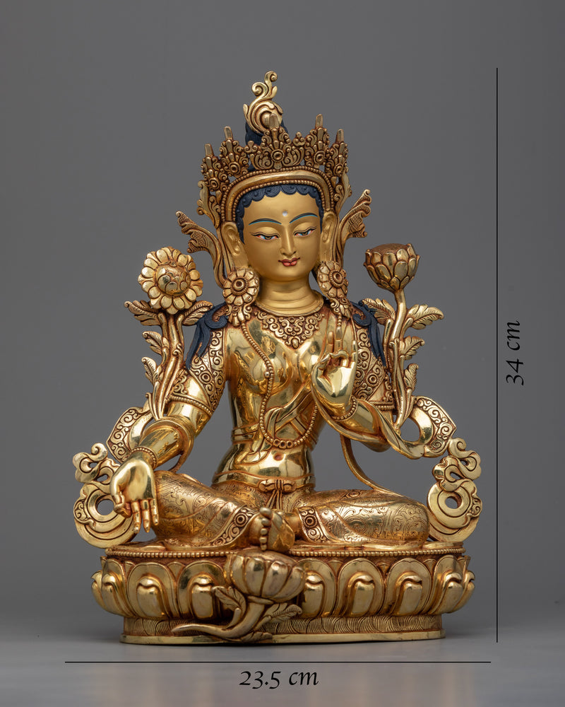 Green Tara Statue Outdoor Space Decor | Enrich Your Outdoor Space with our Majestic Art