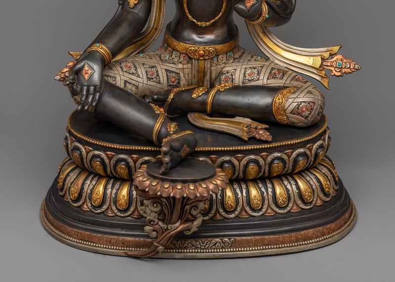 Majestic Statue of Green Tara | Embrace Spiritual Harmony