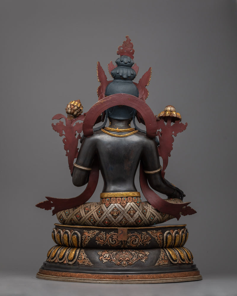 Majestic Statue of Green Tara | Embrace Spiritual Harmony