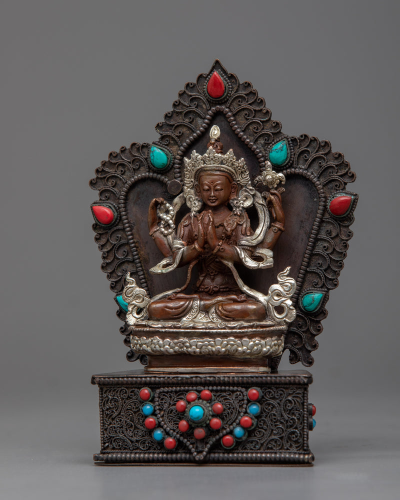 The Chenrezig Practice Mini Statue | Experience Divine Compassion