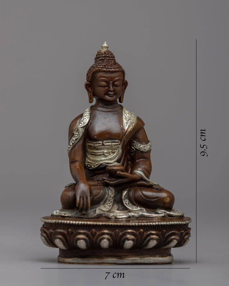 Invoke Peace with Our Portable Shakyamuni Buddha Copper Statue | Machine Made Figurine