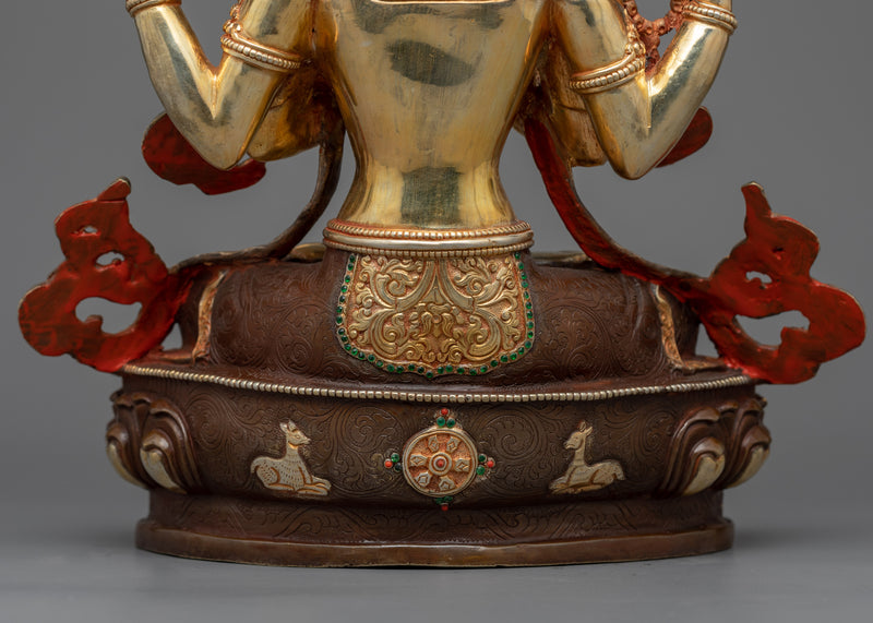 4-Armed Chenrezig Sadhana Statue | Enhance Your Spiritual Journey