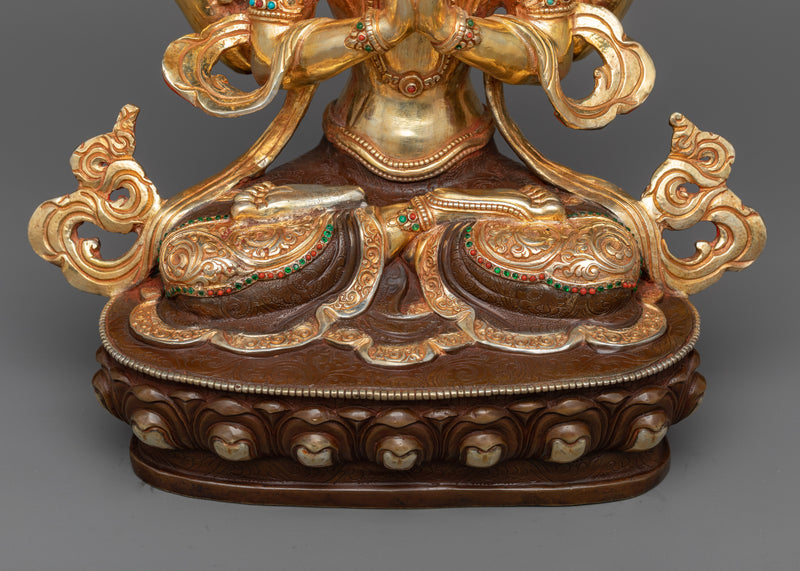 4-Armed Chenrezig Sadhana Statue | Enhance Your Spiritual Journey
