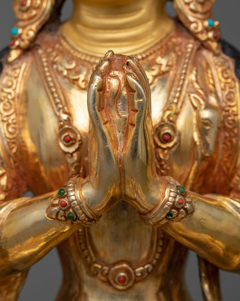 4-Armed Chenrezig Sadhana Statue | Enhance Your Spiritual Journey
