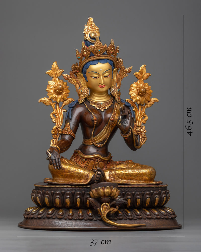 Green Tara Tara Statue | Invite Compassion and Protection