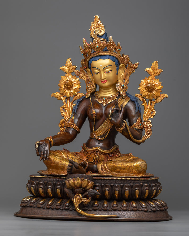 Green Tara Tara Statue | Invite Compassion and Protection