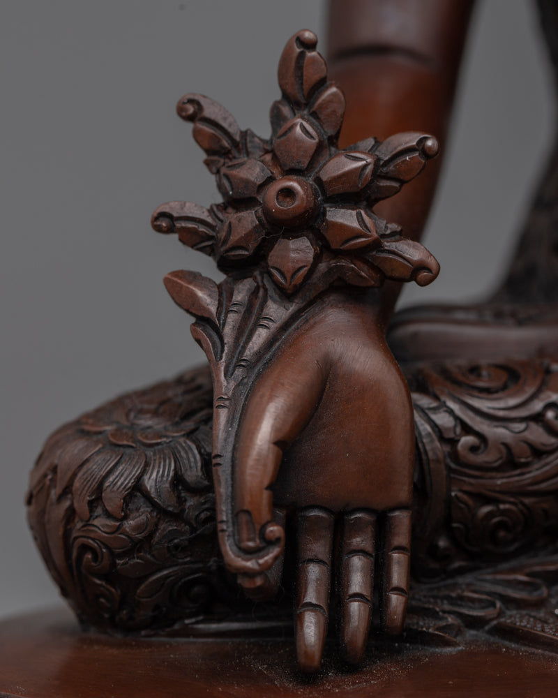 Experience Healing with Medicine Buddha Practice | Handcrafted Oxidized Copper Medicine Buddha Art