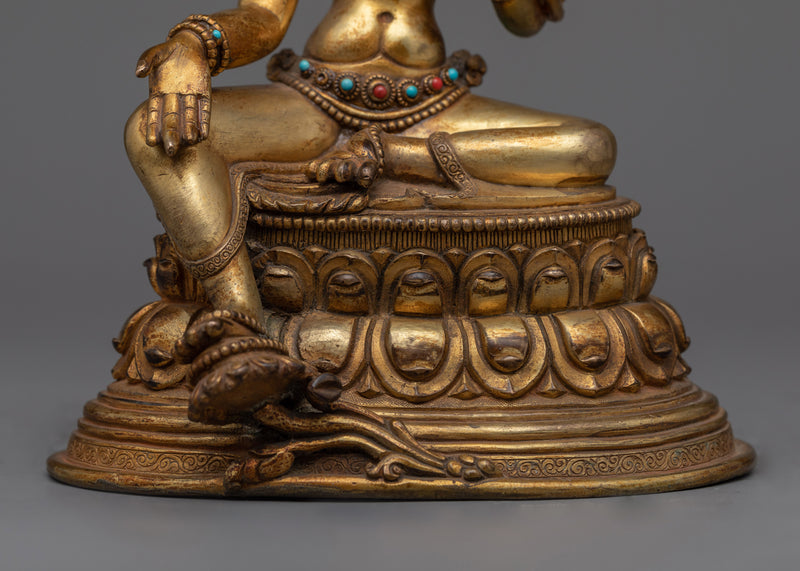 The Green Tara Antique Statue | Experience Compassion and Liberation