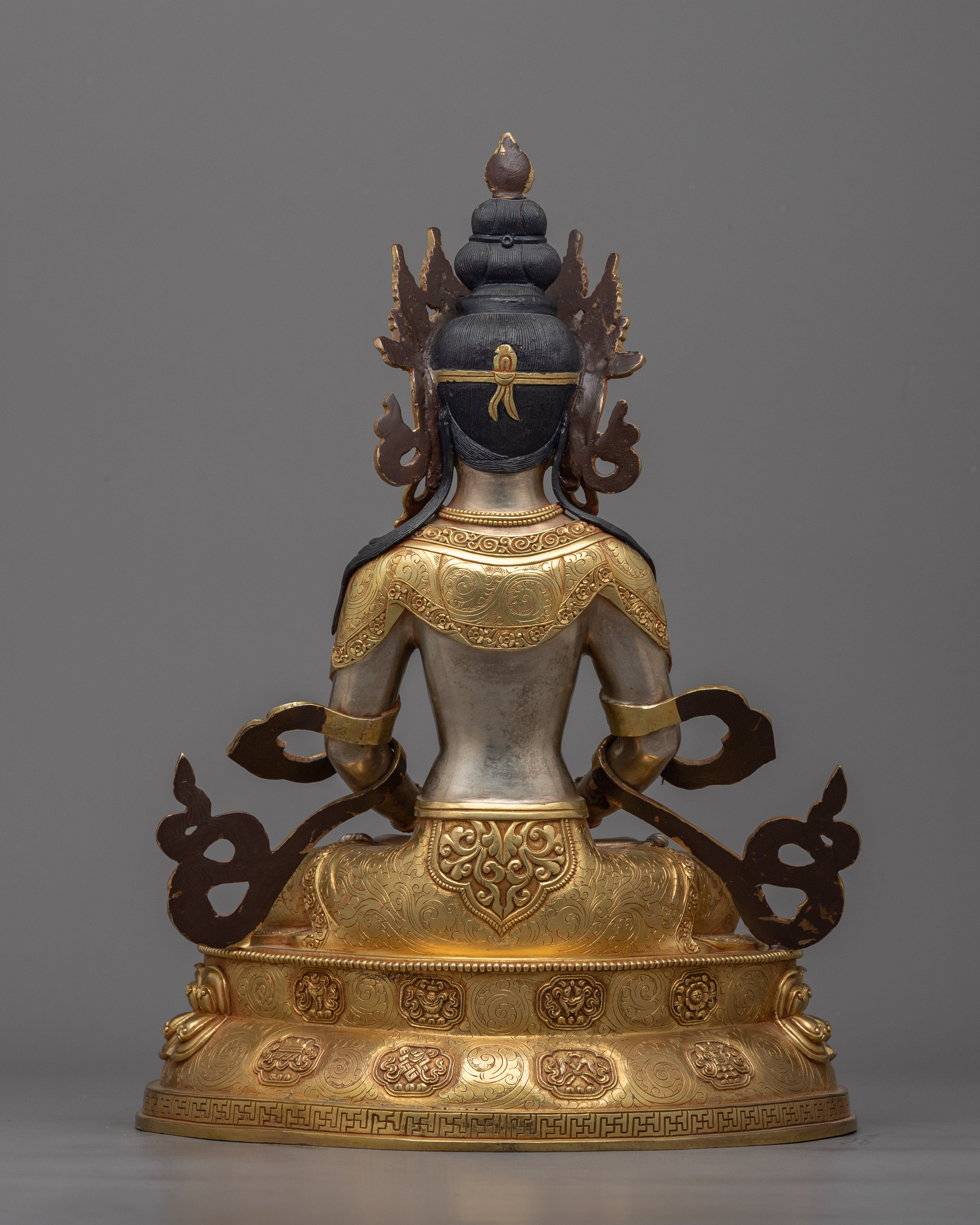 Amitayus Silver Statue | Immerse in the Aura of Immortality