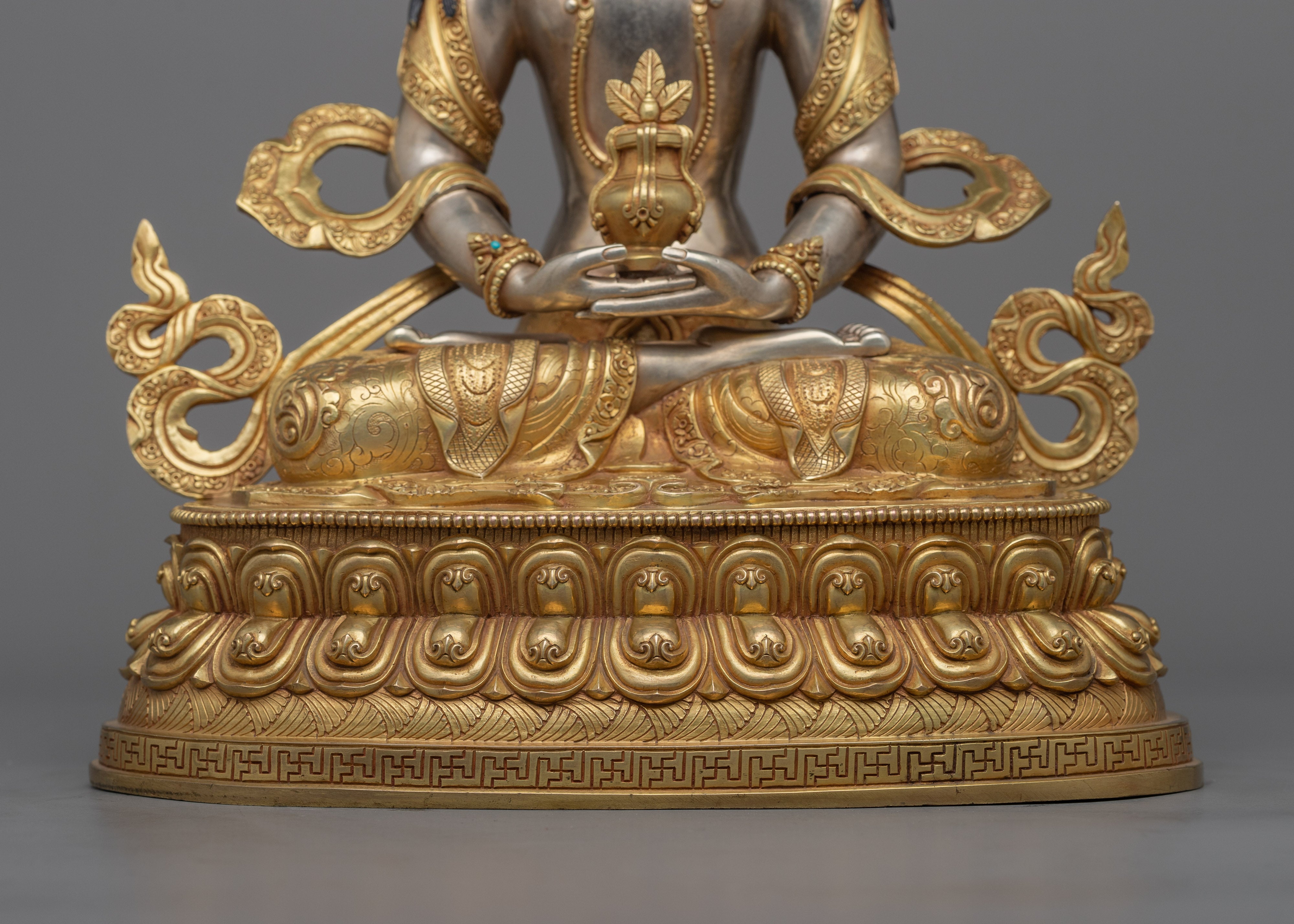 Amitayus Silver Statue | Immerse in the Aura of Immortality