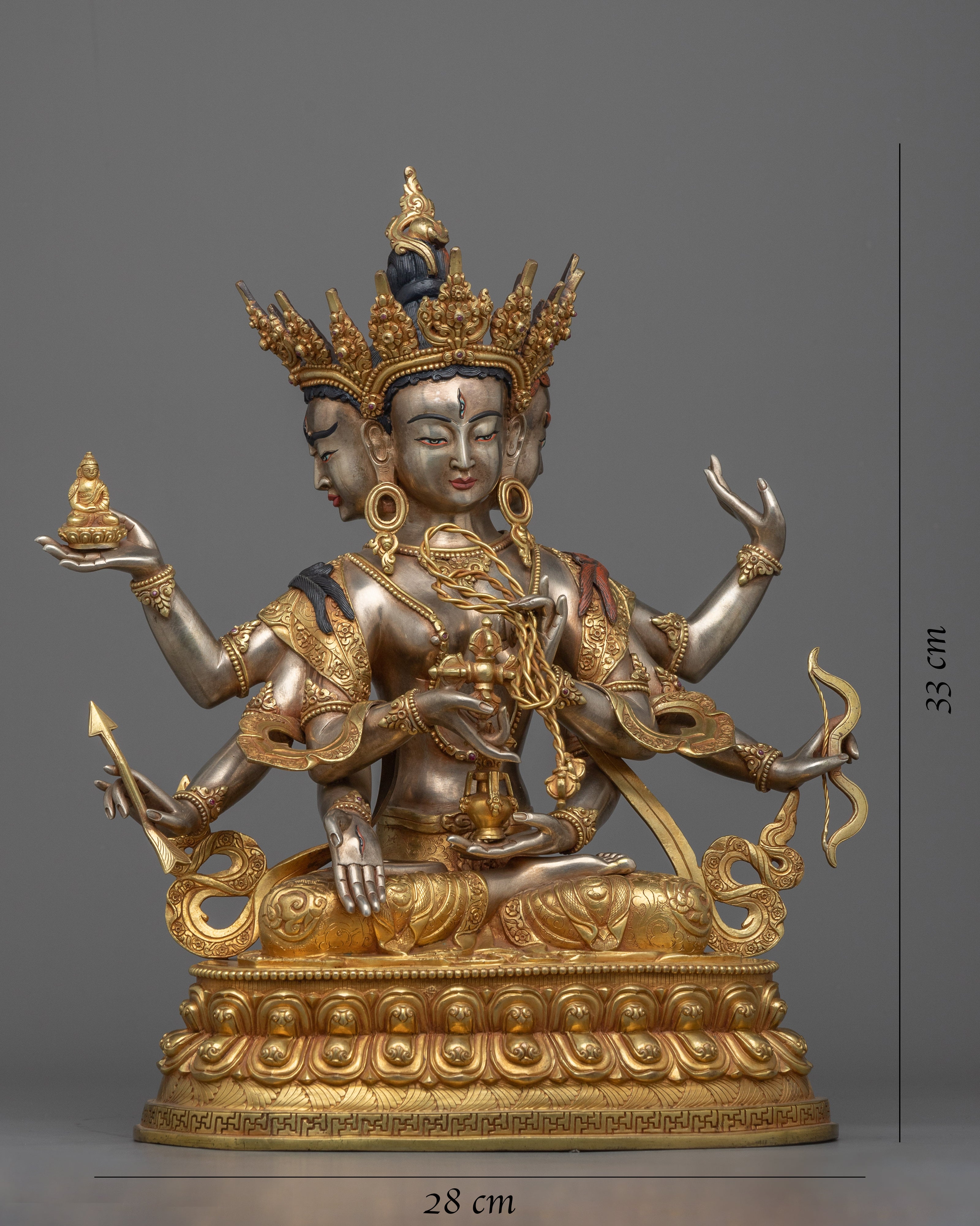 The Ushnishavijaya Namgyalma Pure Silver Statue | Embark on a Journey of Longevity