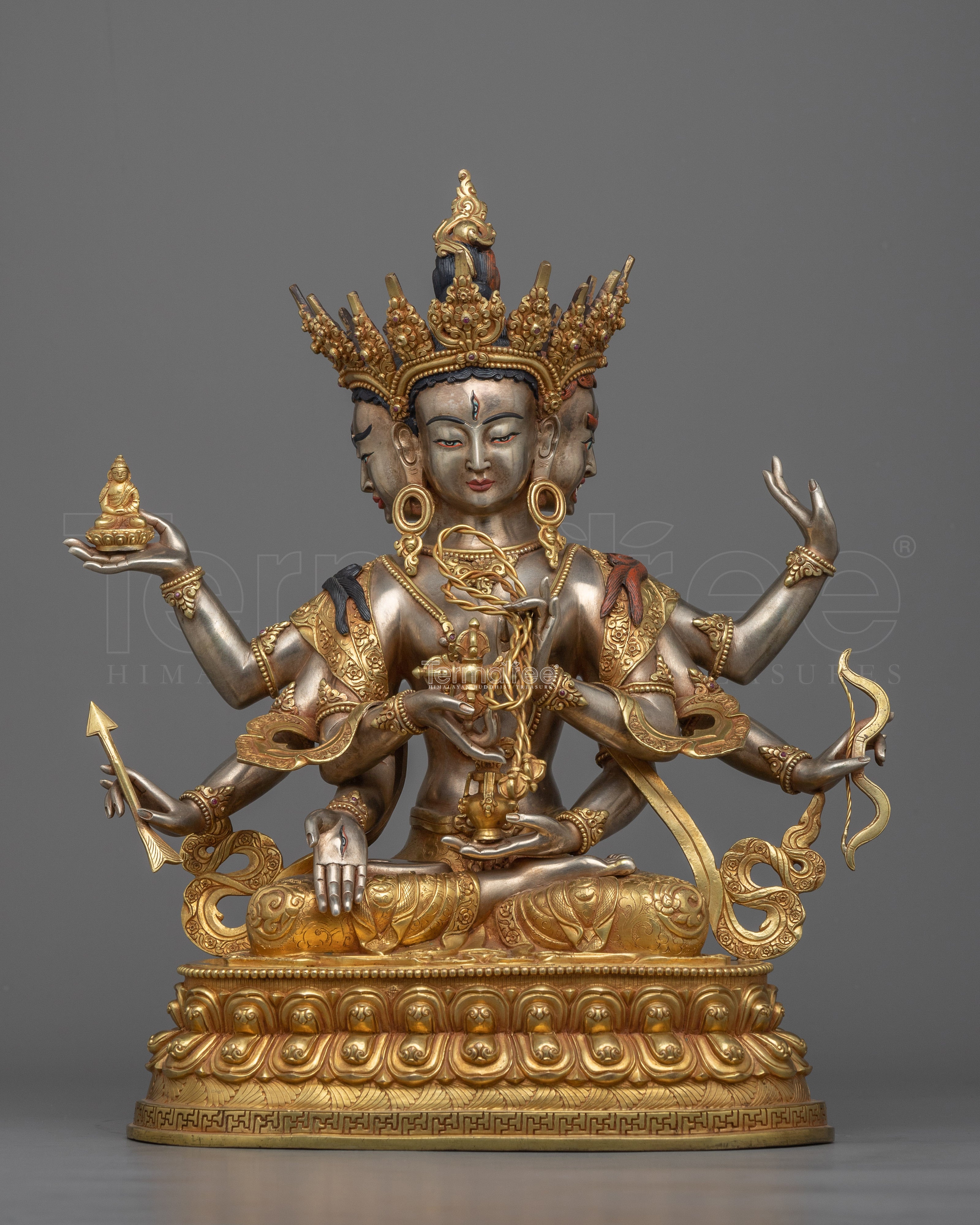 The Ushnishavijaya Namgyalma Pure Silver Statue | Embark on a Journey of Longevity