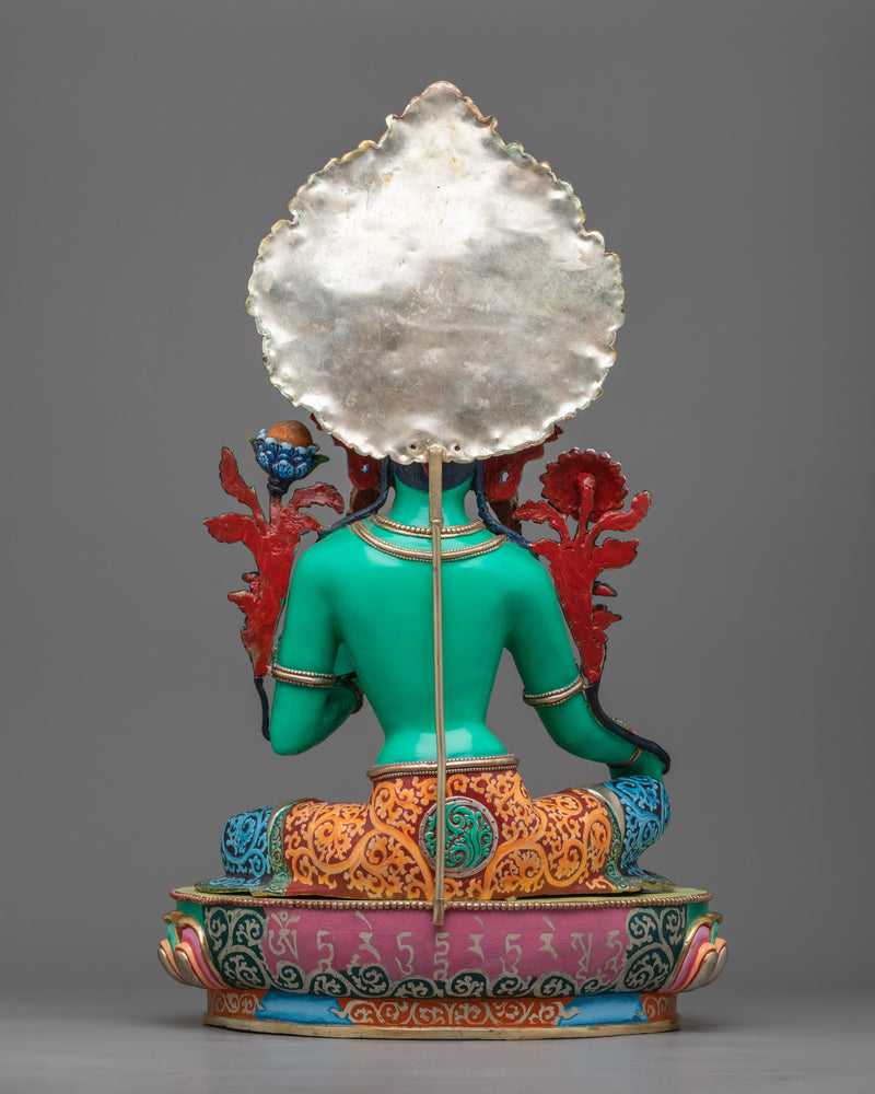 Immerse in Compassionate Tranquility with Buddha Tara Statue | Green Tara Sculpture