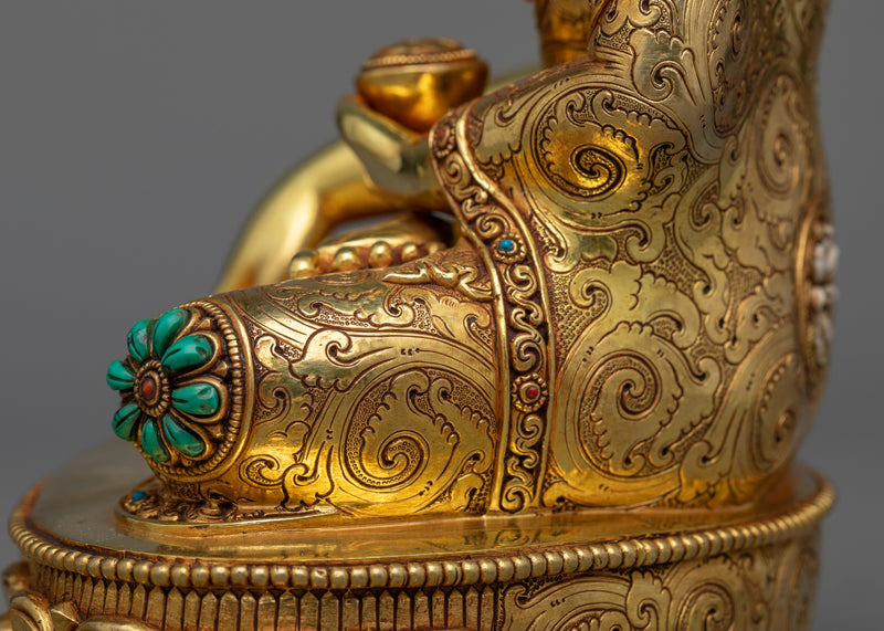 Premium Gautama Buddha Prince Copper Statue | Enlightening Golden Sculpture