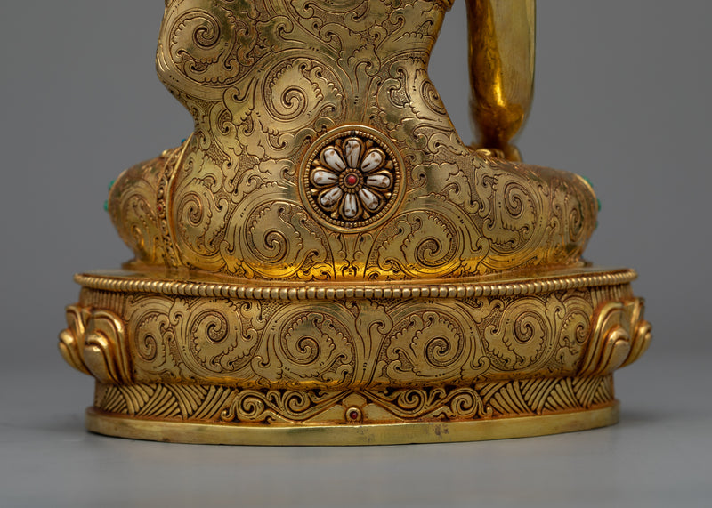 Premium Gautama Buddha Prince Copper Statue | Enlightening Golden Sculpture
