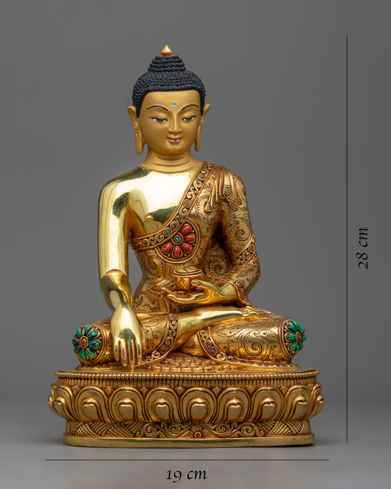 Premium Gautama Buddha Prince Copper Statue | Enlightening Golden Sculpture