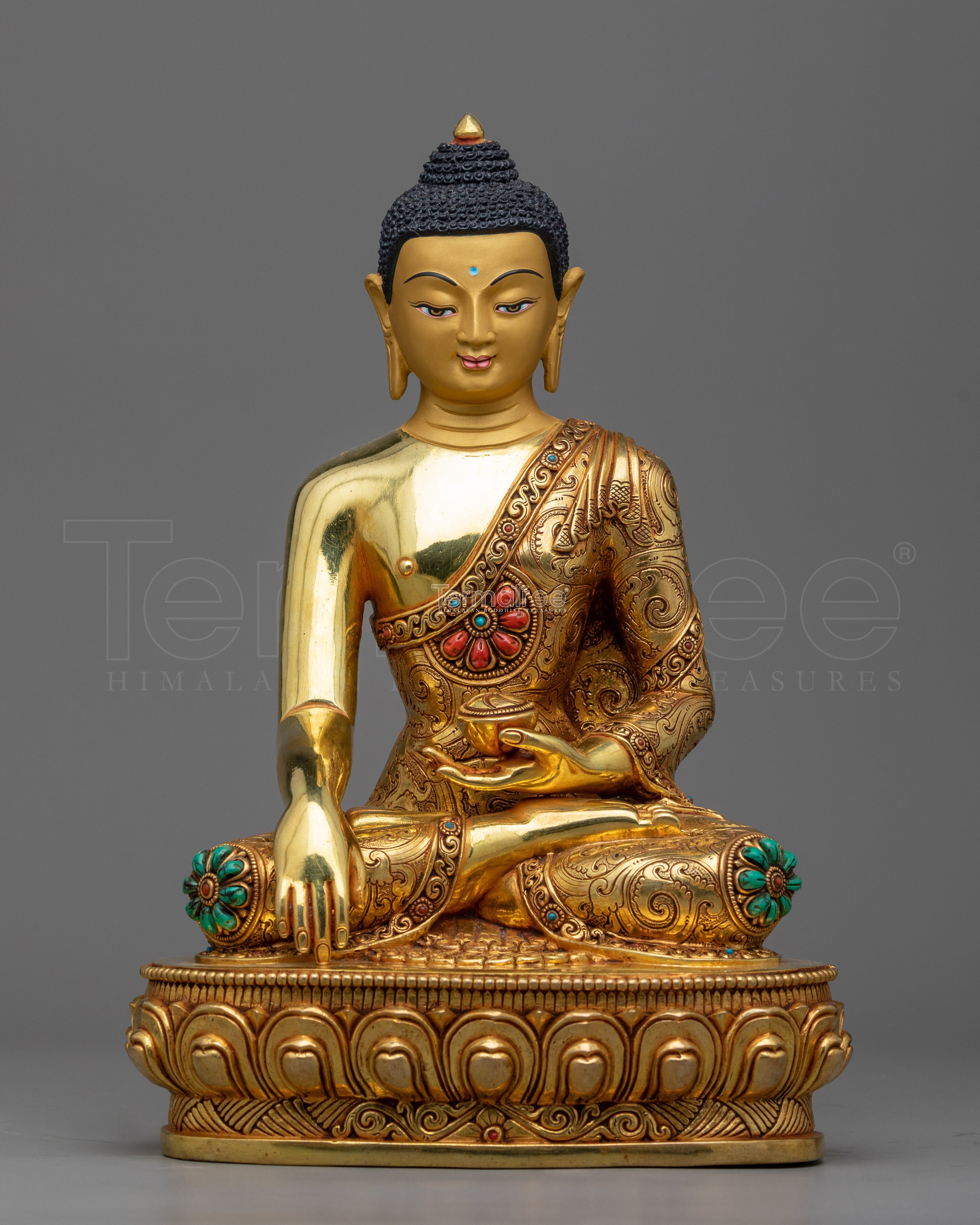 Premium Gautama Buddha Prince Copper Statue | Enlightening Golden Sculpture