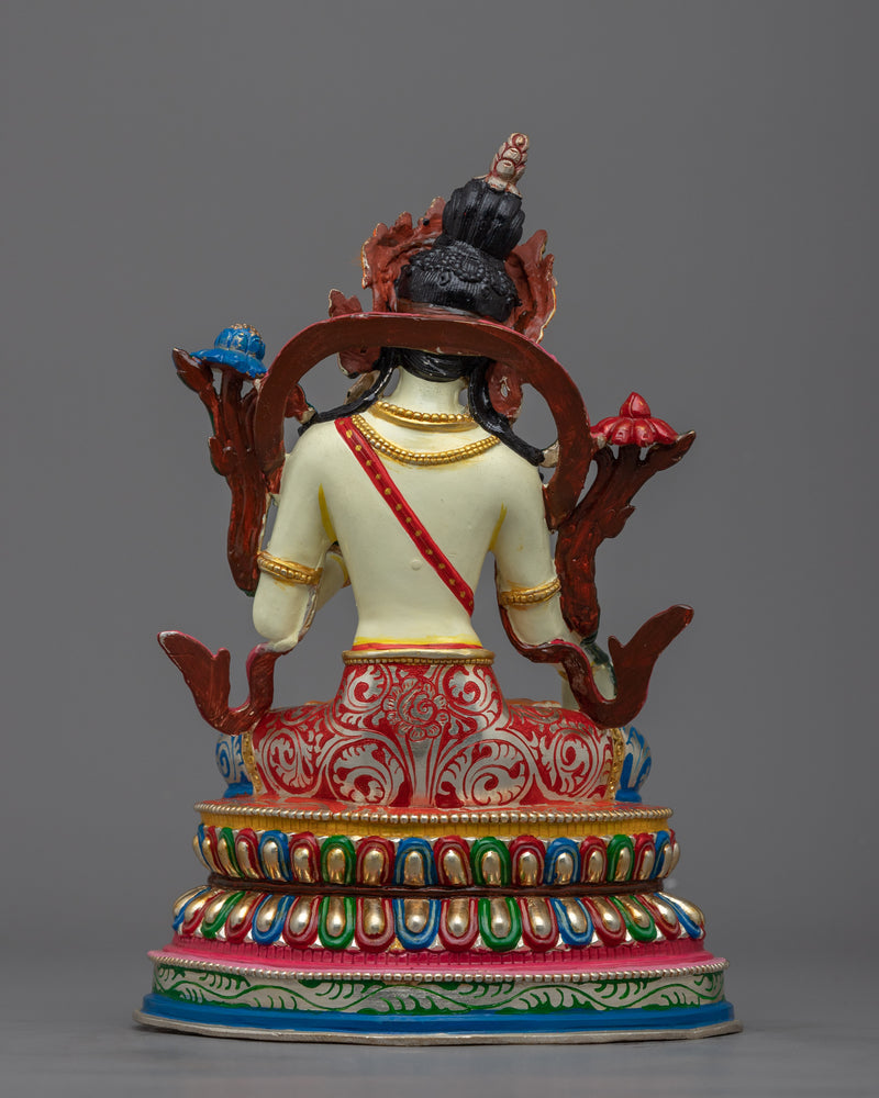 Majestic White Tara Devi Statue | The Goddess of Compassion and Longevity