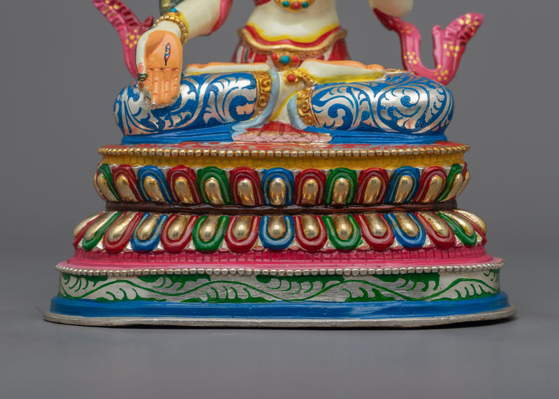 Majestic White Tara Devi Statue | The Goddess of Compassion and Longevity