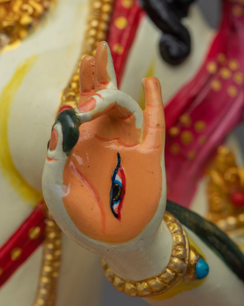Majestic White Tara Devi Statue | The Goddess of Compassion and Longevity