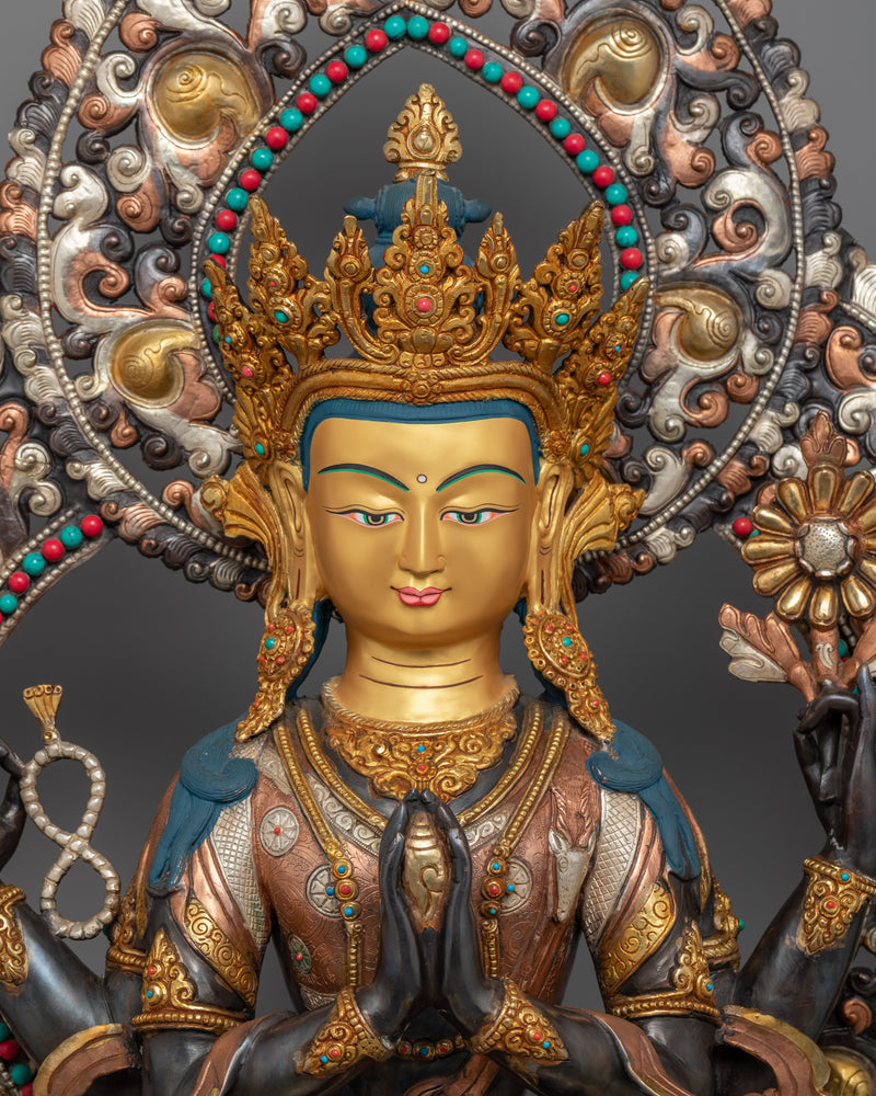 Buy Tibetan Chenrezig Avalokiteshvara Statue | Experience Spiritual Tranquility
