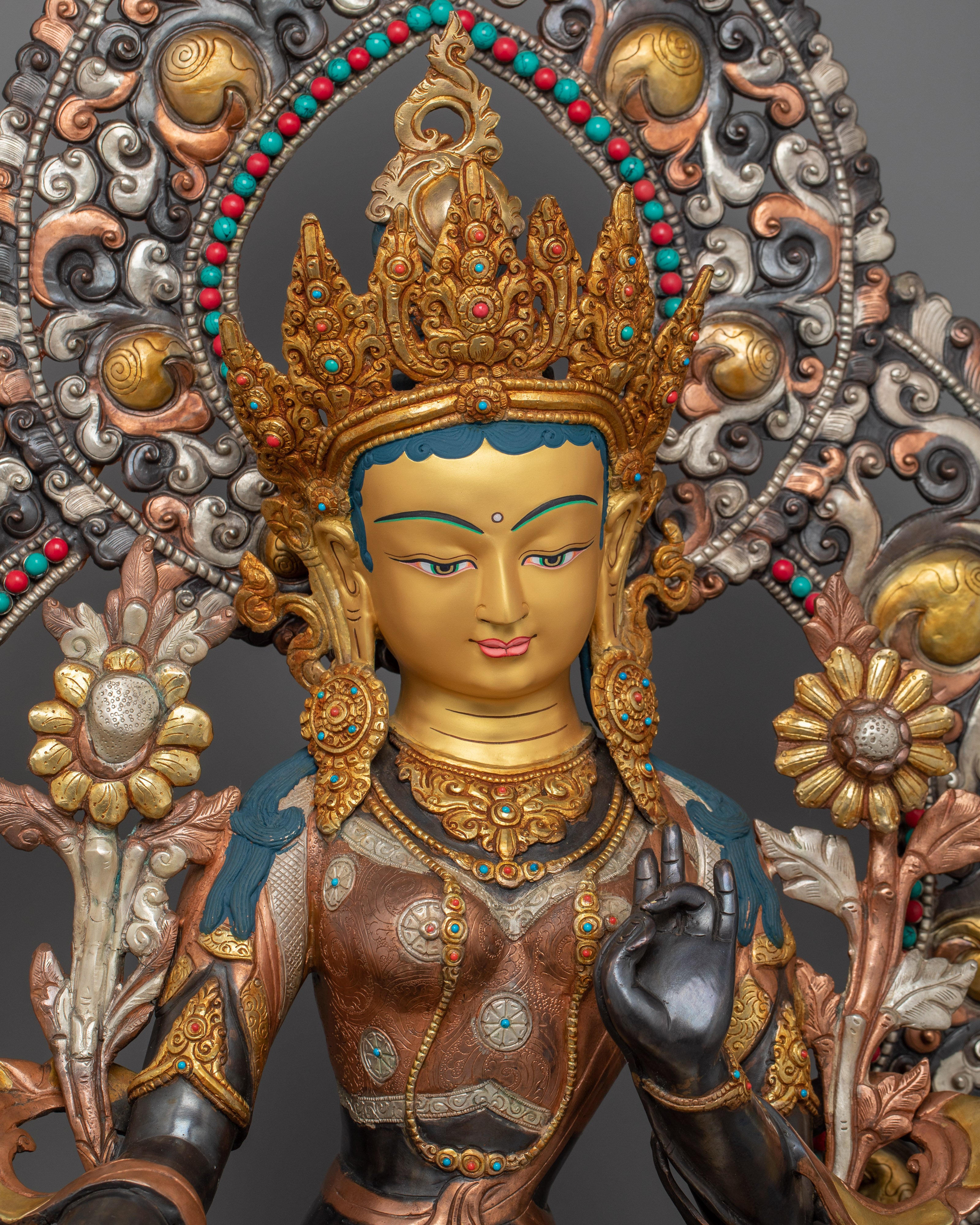 Green Tara Tibetan Goddess Statue | Welcome Serenity with our Sculpture