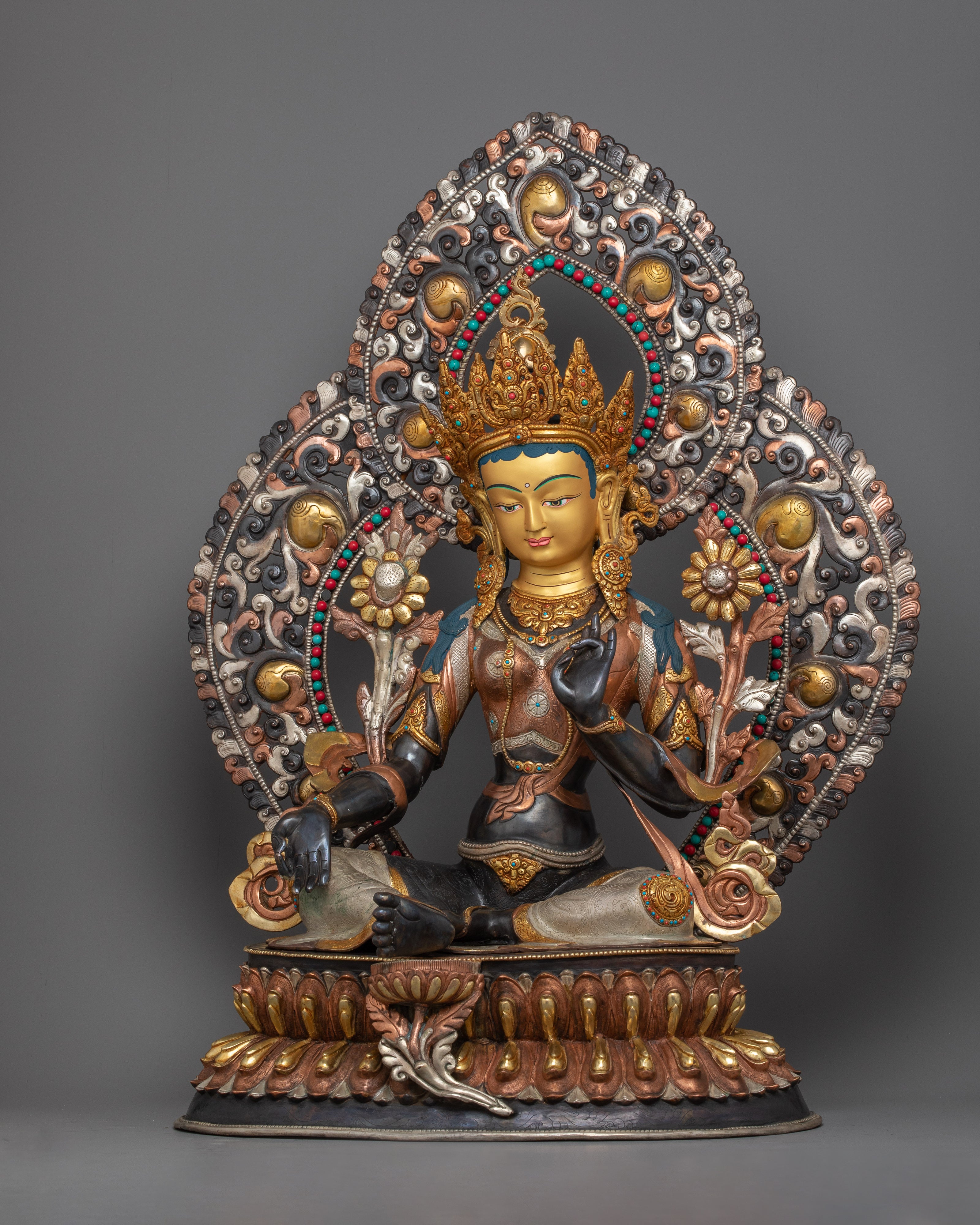 Green Tara Tibetan Goddess Statue | Welcome Serenity with our Sculpture