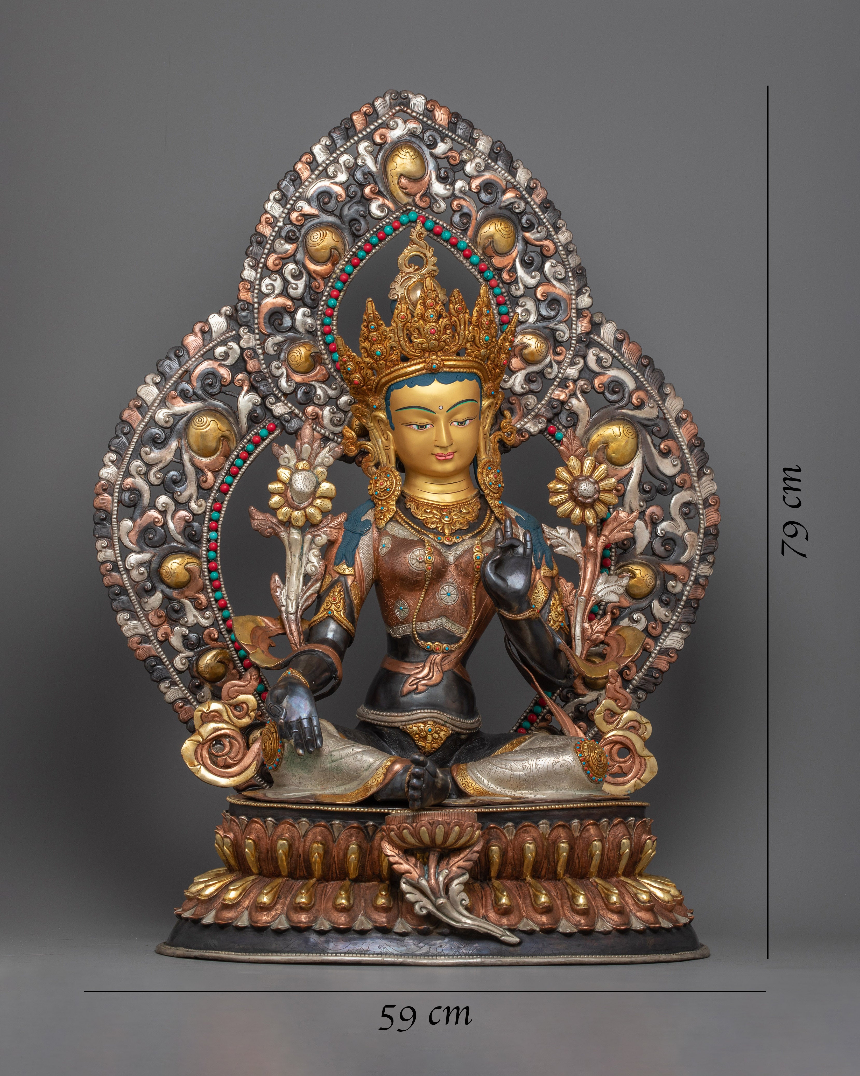 Green Tara Tibetan Goddess Statue | Welcome Serenity with our Sculpture
