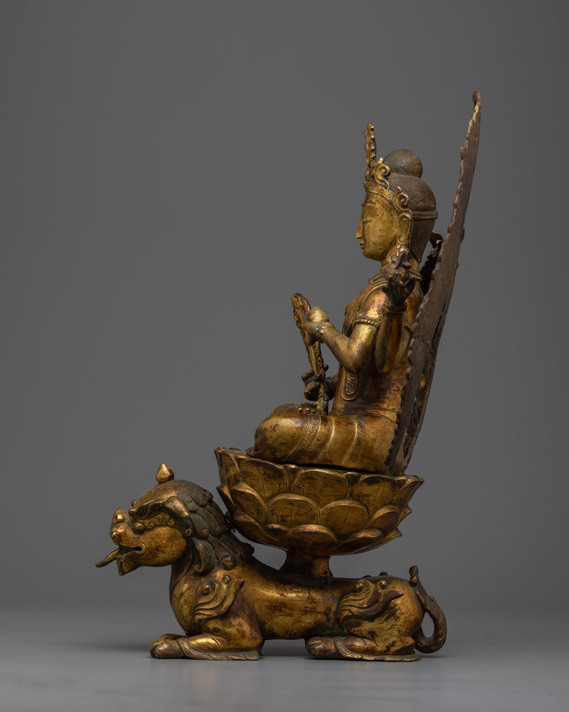 Wangchok Terwai Drolma Vintage Statue | Himalayan Antique Tara "Dolma" Sculpture