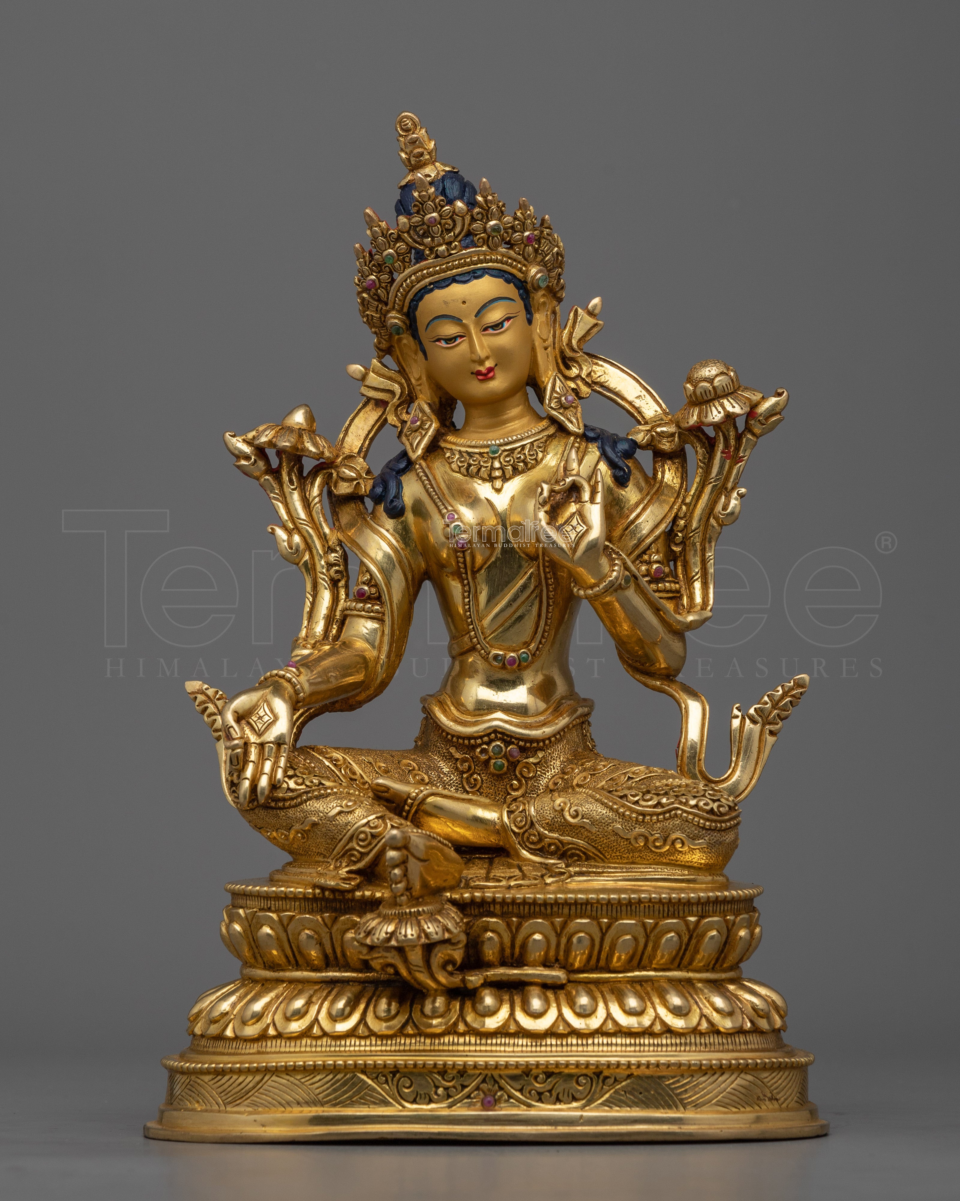 Experience Tranquility with Our Green Tara Tibet Statue | Himalayan Artwork