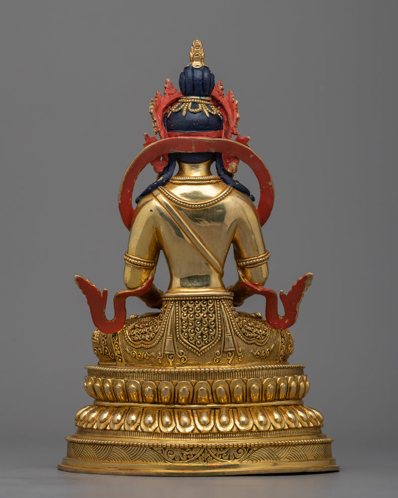 Discover the Elixir of Life with Our Amitayus Buddhist Sculpture | Handcrafted Artwork