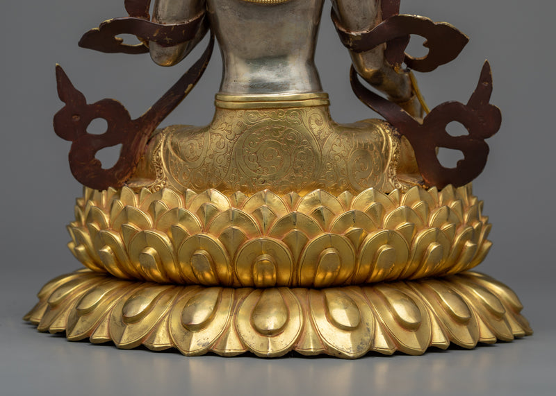 Green Tara Ancient Buddhist Sculpture | A Beacon of Compassion
