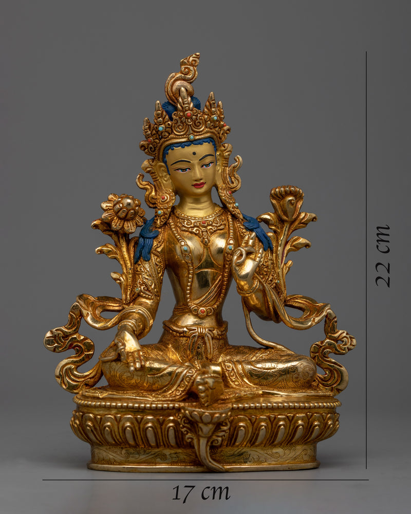 Green Tara Female Buddhist Statue | Graceful Symbol of Swift Assistance